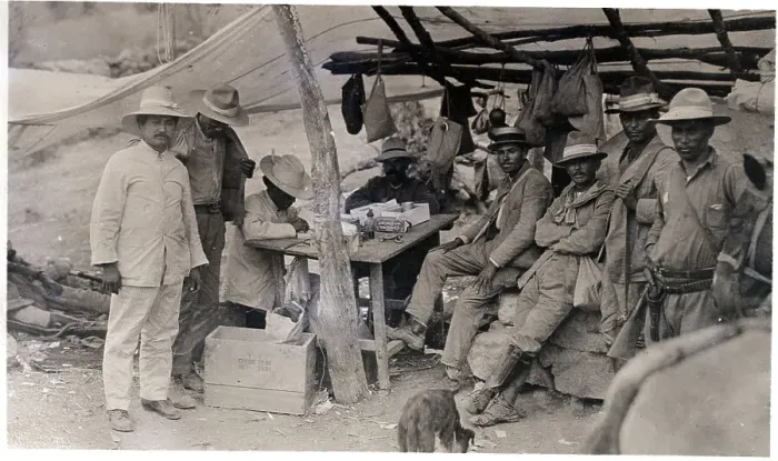 Framed Print : Nicaraguan Soldiers Receive Reports Framed Print : Nicaraguan Soldiers Receive Reports