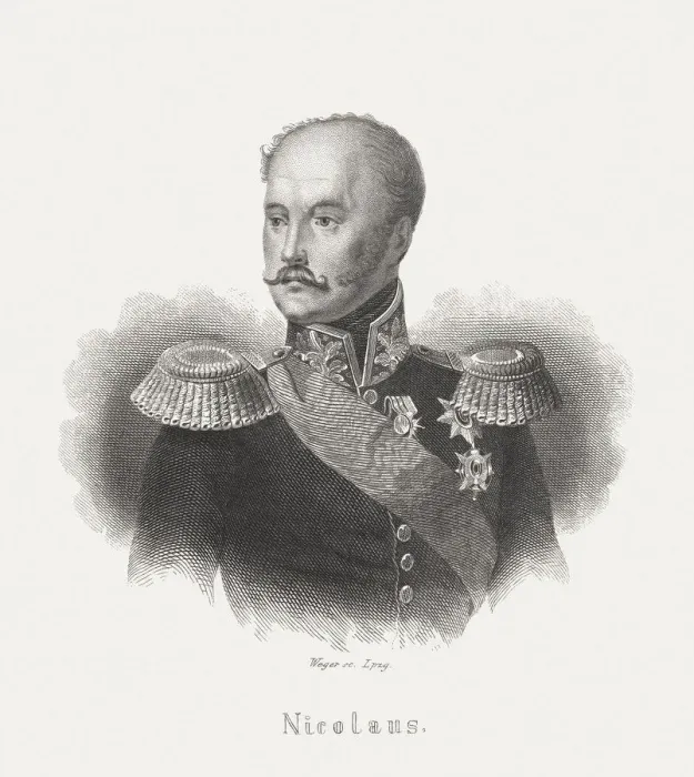 Framed Print : Nicholas I of Russia (1796-1855), steel engraving, published in 1868 Framed Print : Nicholas I of Russia (1796-1855), steel engraving, published in 1868