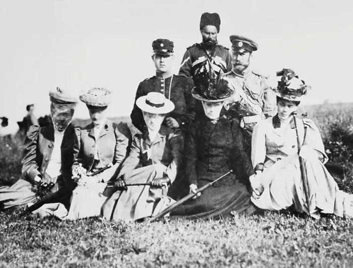 Framed Print : Nicholas II of Russia and His Imperial Family Posing Outdoors Framed Print : Nicholas II of Russia and His Imperial Family Posing Outdoors