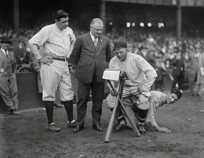 Framed Print : Nick Altrock, Babe Ruth, Manager McGraw and Al Schacht Framed Print : Nick Altrock, Babe Ruth, Manager McGraw and Al Schacht