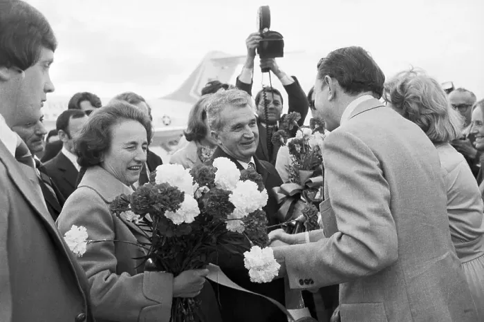 Framed Print : Nicolae and Mrs. Ceausescu Greeted in New York Framed Print : Nicolae and Mrs. Ceausescu Greeted in New York