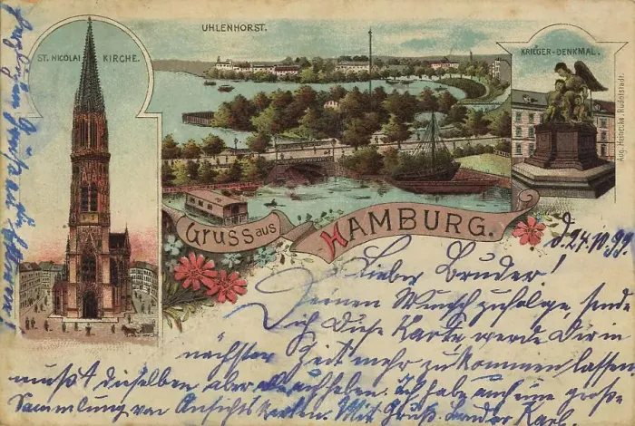 Framed Print : Nicolaikirche, Uhlenhorst, Hamburg, Germany, postcard with text, view around ca 1910, historical, digital reproduction of a historical postcard, public domain, from that time, exact date unknown Framed Print : Nicolaikirche, Uhlenhorst, Hamburg, Germany, postcard with text, view around ca 1910, historical, digital reproduction of a historical postcard, public domain, from that time, exact date unknown