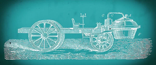 Nicolas Joseph Cugnot's steam powered car blueprint