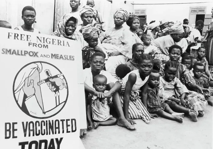 Framed Print : Nigerians Await Vaccinations Framed Print : Nigerians Await Vaccinations