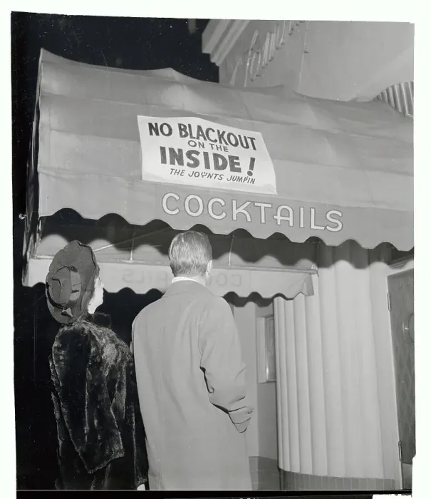 Framed Print : Night Club with Blackout Sign Framed Print : Night Club with Blackout Sign
