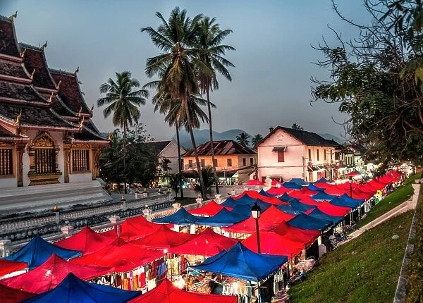 Night market in Luang Prabang, Laos, Asia