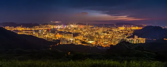 Framed Print : Night Panorama of Hong Kong Framed Print : Night Panorama of Hong Kong