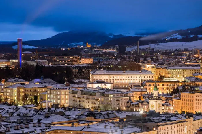 Framed Print : Night, Salzburg, Austria Framed Print : Night, Salzburg, Austria