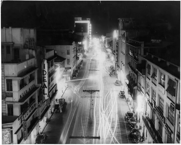 Framed Print : Night Scene Of Main Shopping Street In Manila, Philippines Framed Print : Night Scene Of Main Shopping Street In Manila, Philippines