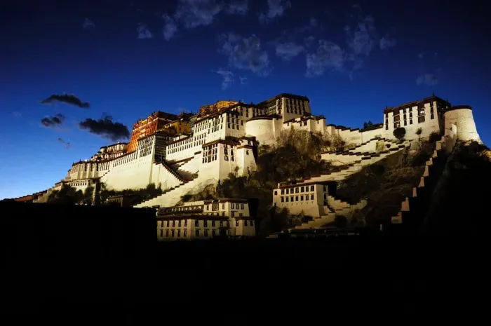 Framed Print : The night scene of Potala Palace Framed Print : The night scene of Potala Palace