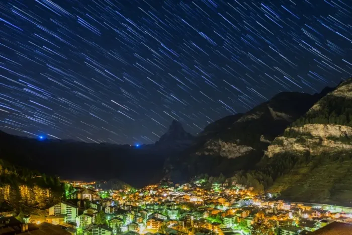 Framed Print : Night scene of Zermatt village Framed Print : Night scene of Zermatt village
