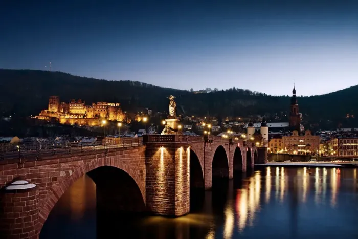 Framed Print : Night sets in over Heidelberg Framed Print : Night sets in over Heidelberg