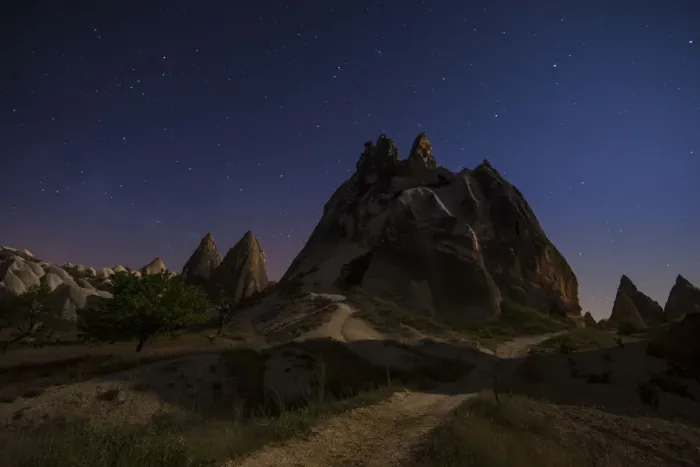 Framed Print : Night shot of Cappadocia