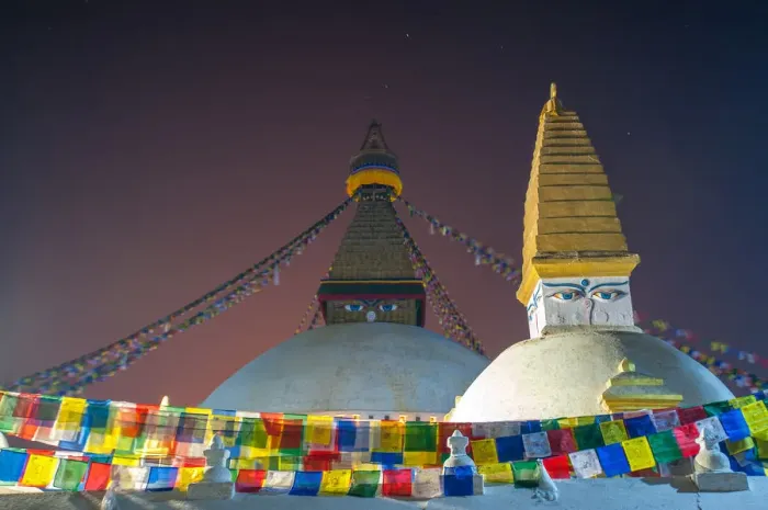 Framed Print : Night stupa Framed Print : Night stupa