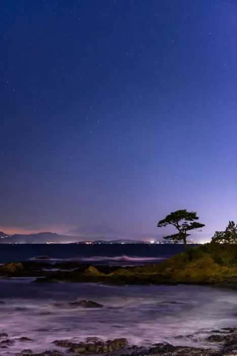 Framed Print : Night of Tateishi park and Mt. Fuji Framed Print : Night of Tateishi park and Mt. Fuji