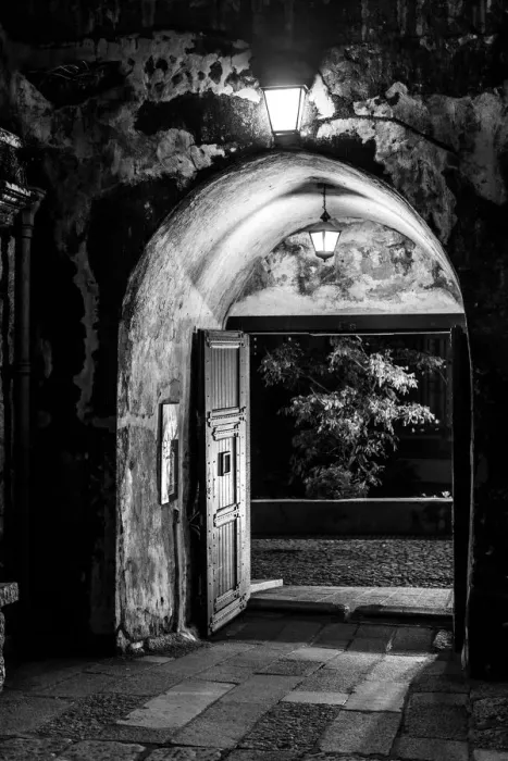 Framed Print : Night view of the entrance of the Monte fort in Macau Framed Print : Night view of the entrance of the Monte fort in Macau