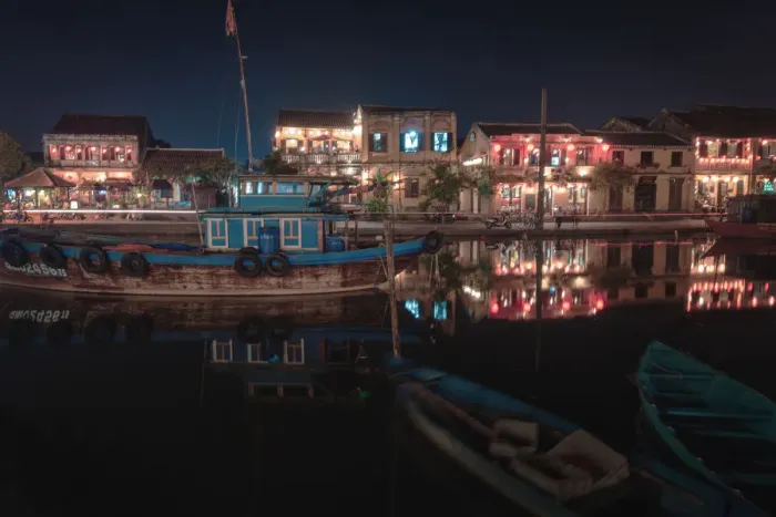 Framed Print : Night view of Hoi An, Vietnam Framed Print : Night view of Hoi An, Vietnam