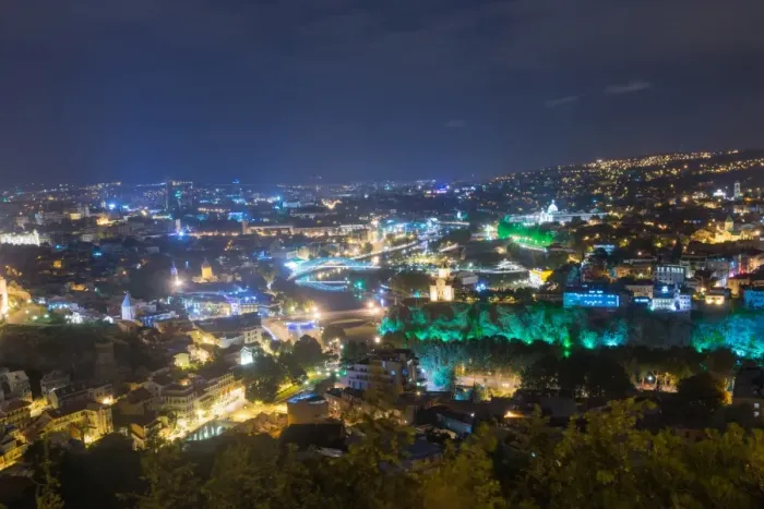 Framed Print : Night view to Old town of Tbilisi, Georgia (country) Framed Print : Night view to Old town of Tbilisi, Georgia (country)