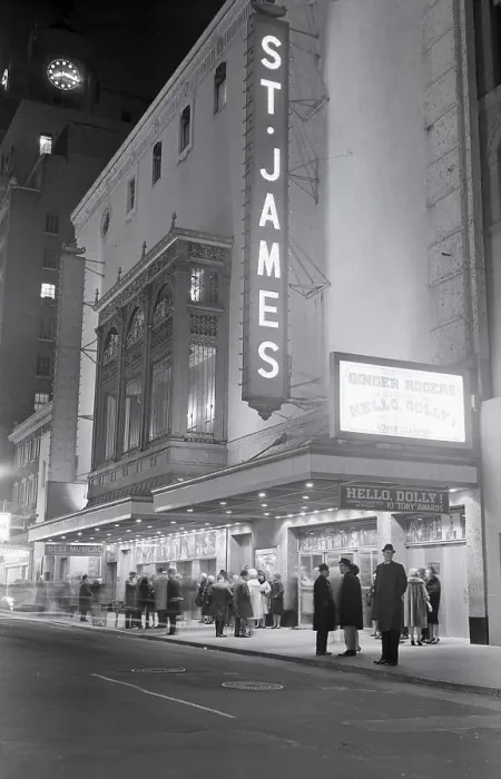 Framed Print : Night View of St. James Theater Framed Print : Night View of St. James Theater