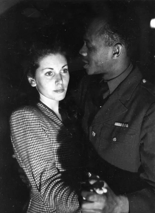 Framed Print : Nightclub. A black and white couple dancing at Frisco's International Club Framed Print : Nightclub. A black and white couple dancing at Frisco's International Club