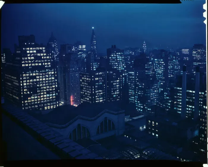 Framed Print : Nighttime View of New York City Buildings Framed Print : Nighttime View of New York City Buildings