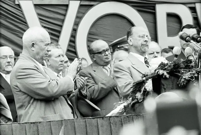 Framed Print : Nikita Khrushchev Applauding Walter Ulbricht Framed Print : Nikita Khrushchev Applauding Walter Ulbricht