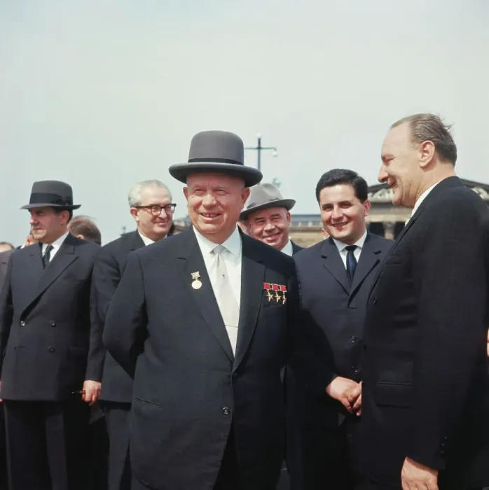 Framed Print : Nikita Khrushchev with Colleagues Framed Print : Nikita Khrushchev with Colleagues