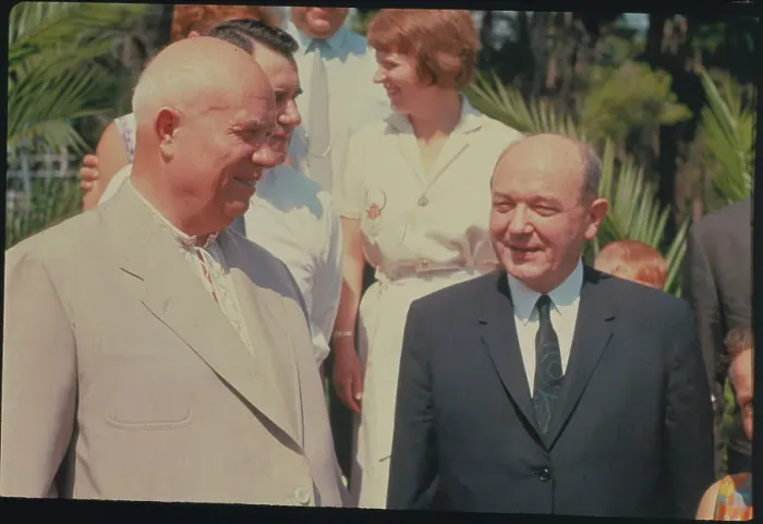 Framed Print : Nikita Khrushchev with Dean Rusk Framed Print : Nikita Khrushchev with Dean Rusk