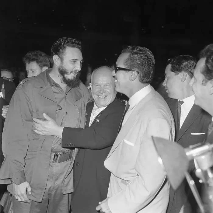 Framed Print : Nikita Khrushchev Embracing Fidel Castro Framed Print : Nikita Khrushchev Embracing Fidel Castro