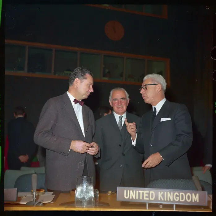 Framed Print : Nikolai Fedorenko with Michael Stewart and Arthur Goldberg Framed Print : Nikolai Fedorenko with Michael Stewart and Arthur Goldberg