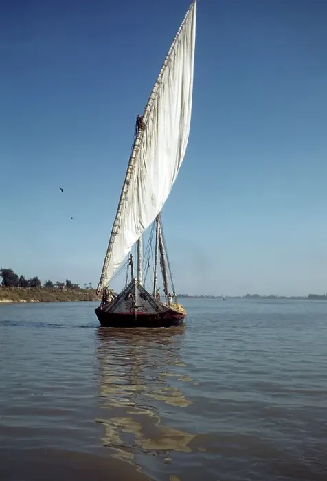 Framed Print : NILE RIVER BOATS