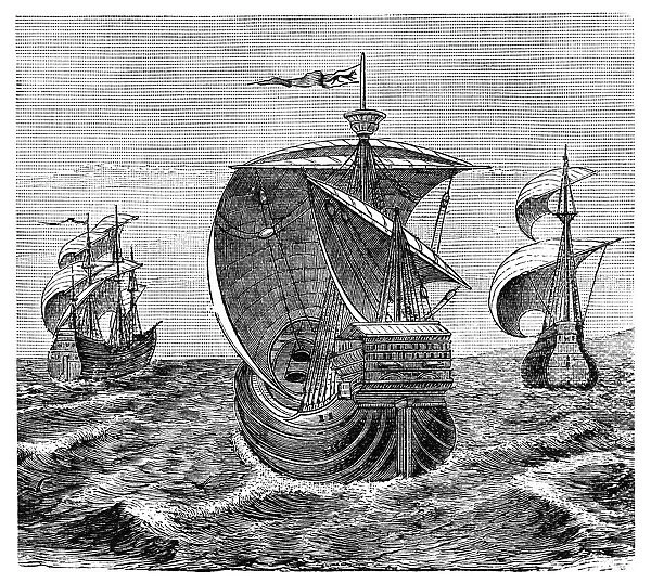 Nina, Pinta and Santa Maria - Christopher Columbus ships