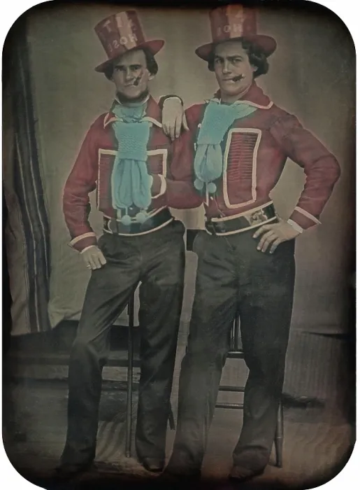 Framed Print : Nite Hose. Portrait of Two Firemen, circa 1850 Framed Print : Nite Hose. Portrait of Two Firemen, circa 1850