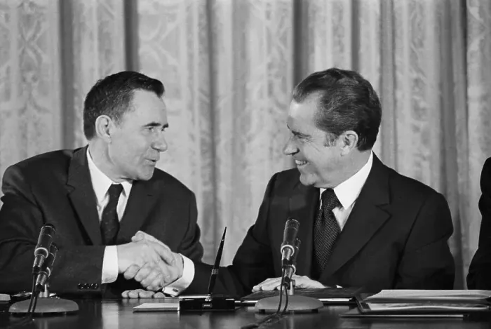 Framed Print : Nixon And Andrei Gromyko Shake Hands Framed Print : Nixon And Andrei Gromyko Shake Hands