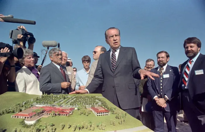 Framed Print : Nixon with Architectural Model Framed Print : Nixon with Architectural Model