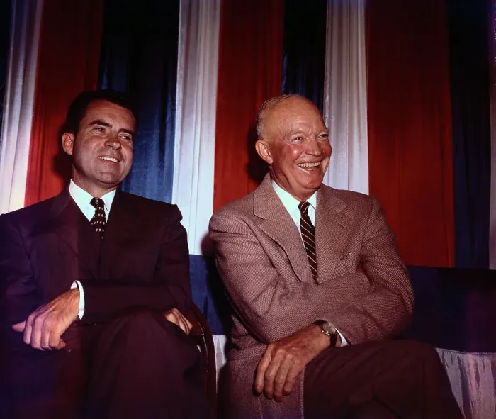 Framed Print : Nixon and Eisenhower Having a Conversation Framed Print : Nixon and Eisenhower Having a Conversation