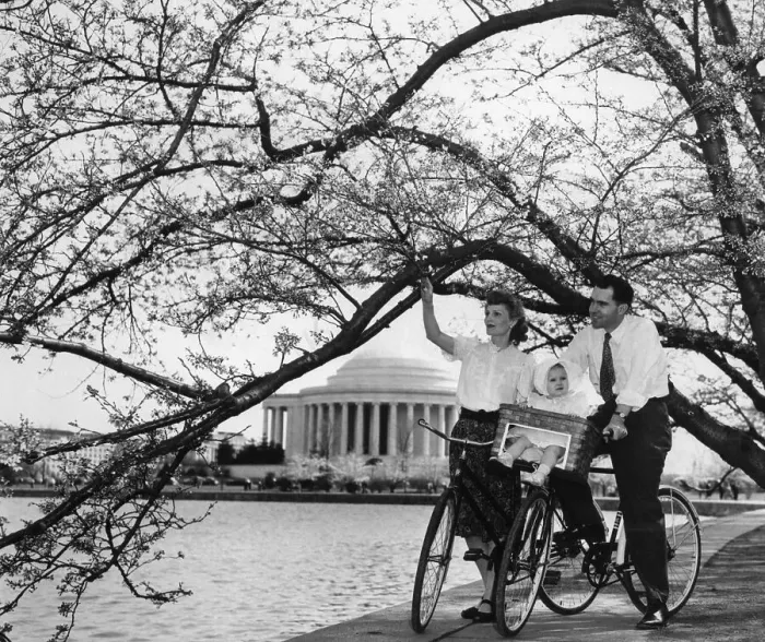 Framed Print : Nixon Family On Bicycle Framed Print : Nixon Family On Bicycle