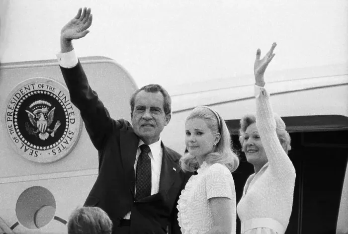 Framed Print : Nixon And Family Board Air Force One Framed Print : Nixon And Family Board Air Force One