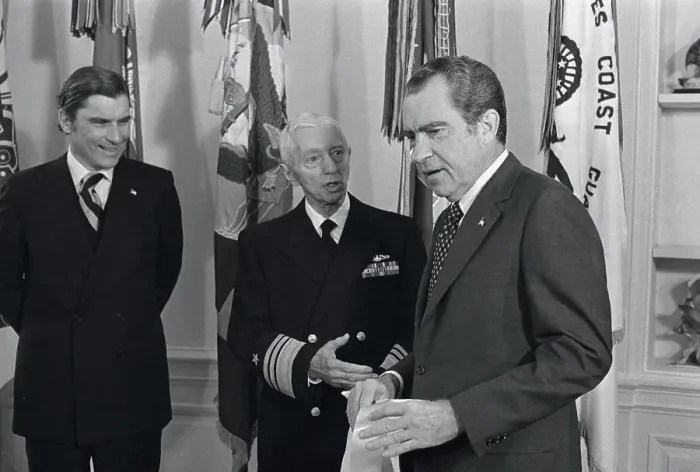 Framed Print : Nixon Holding Commission for Hyman Rickover Framed Print : Nixon Holding Commission for Hyman Rickover