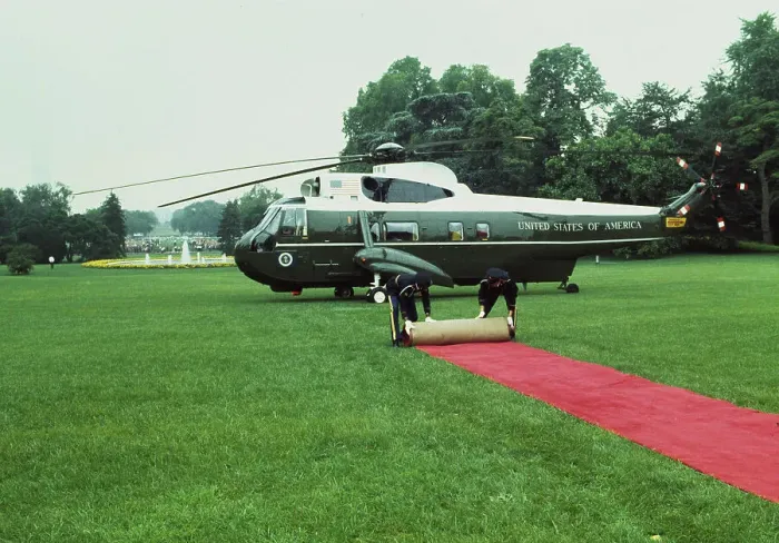 Framed Print : Nixon Leaving In Helicopter Framed Print : Nixon Leaving In Helicopter