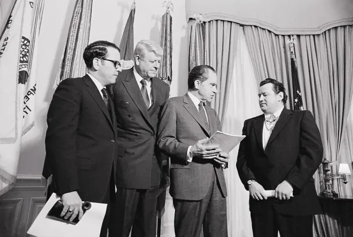 Framed Print : Nixon Meeting with AFN President