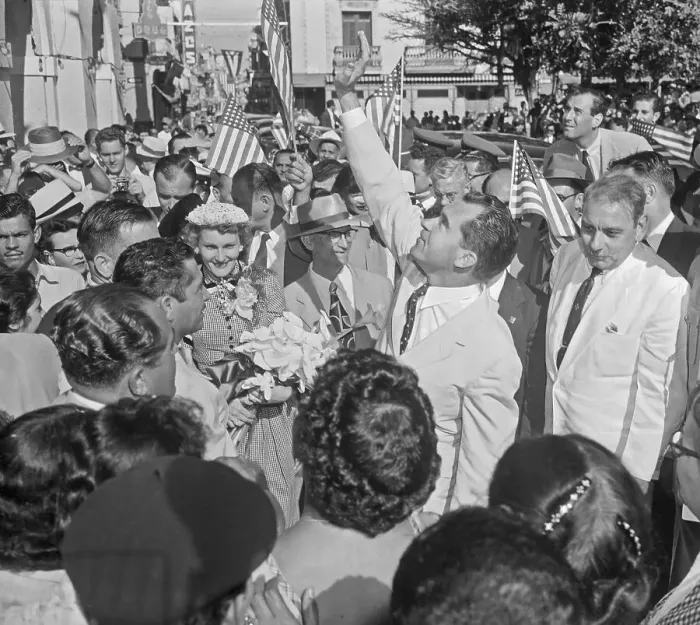 Framed Print : Nixon in Puerto Rico