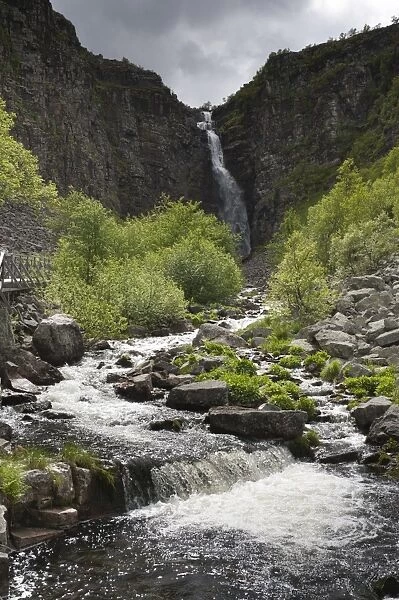 Njupeskar, highest waterfall in Sweden, Fulufjallets National Park, near Sarna, Dalarna province, Sweden, Scandinavia, Northern Europe, Europe