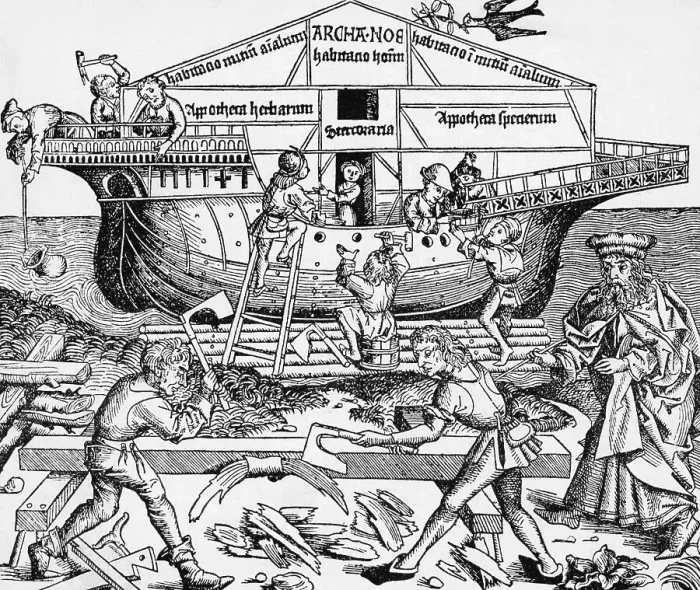 Framed Print : Noah Building The Ark Framed Print : Noah Building The Ark
