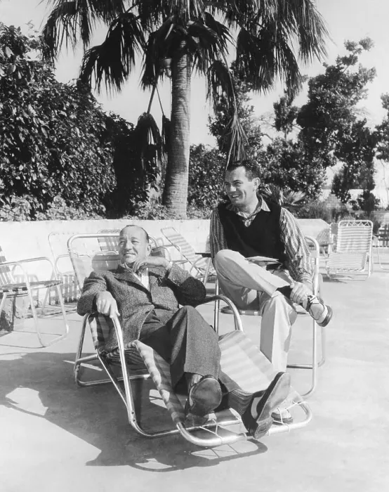 Framed Print : Noel Coward and Graham Payn Relaxing Framed Print : Noel Coward and Graham Payn Relaxing