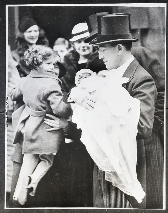 Framed Print : Noel Coward Holding Baby Framed Print : Noel Coward Holding Baby