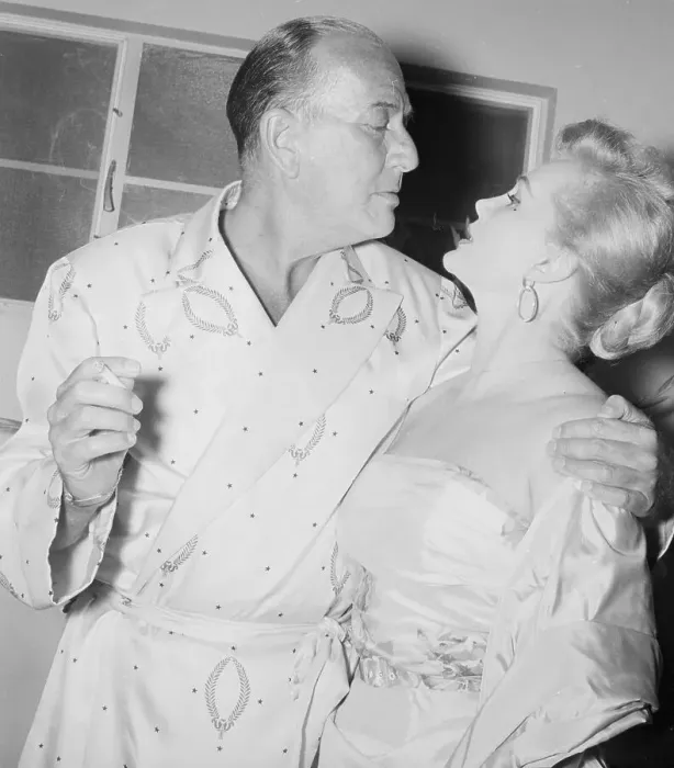 Framed Print : Noel Coward and Zsa Zsa Feign Romancing Framed Print : Noel Coward and Zsa Zsa Feign Romancing