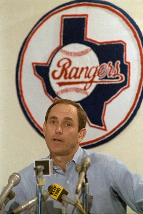 Framed Print : Nolan Ryan Making Announcement Framed Print : Nolan Ryan Making Announcement
