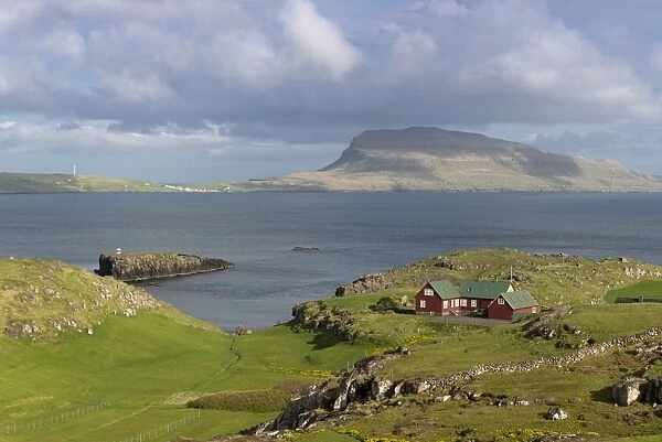 Nolsoy Island, viewed from Hoyvik on Streymoy, Faroe Islands, Denmark