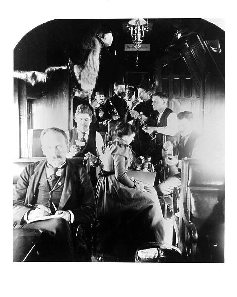 Noon Time In A Northern Pacific Rail Road Car En Route To Klondike, Alaska, During The Gold Rush
